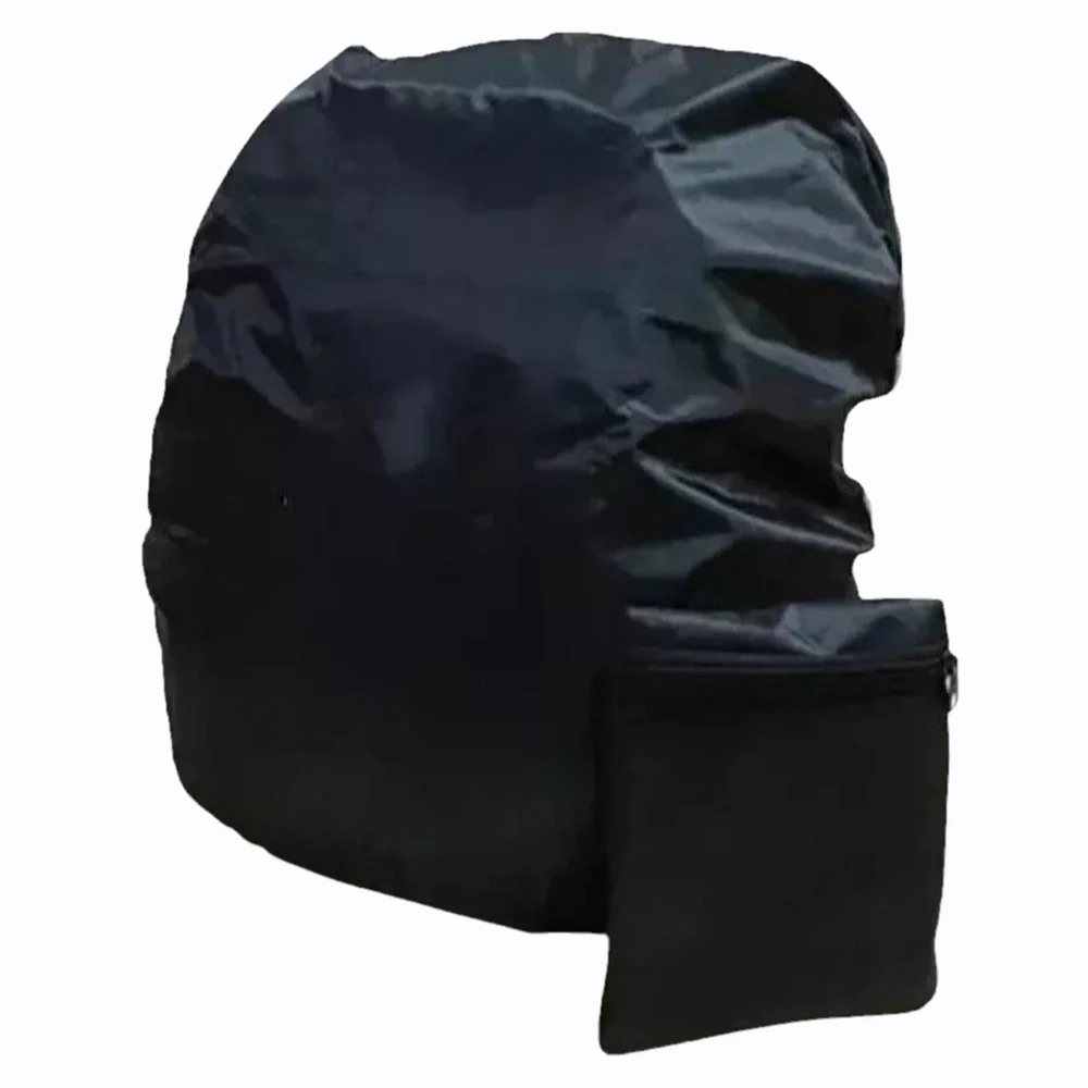 Black PU Leather Polyester Rain Dust Cover Backpack, Number Of Compartments: 1, Bag Capacity: 40 L